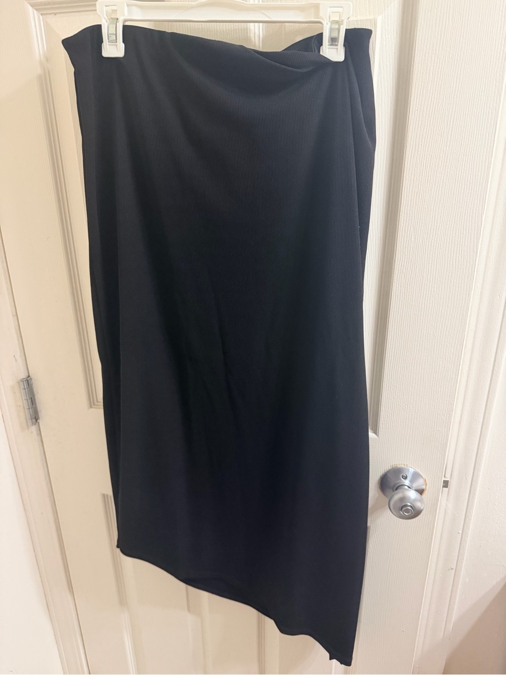 AFRM Black Asymmetrical Midi Skirt